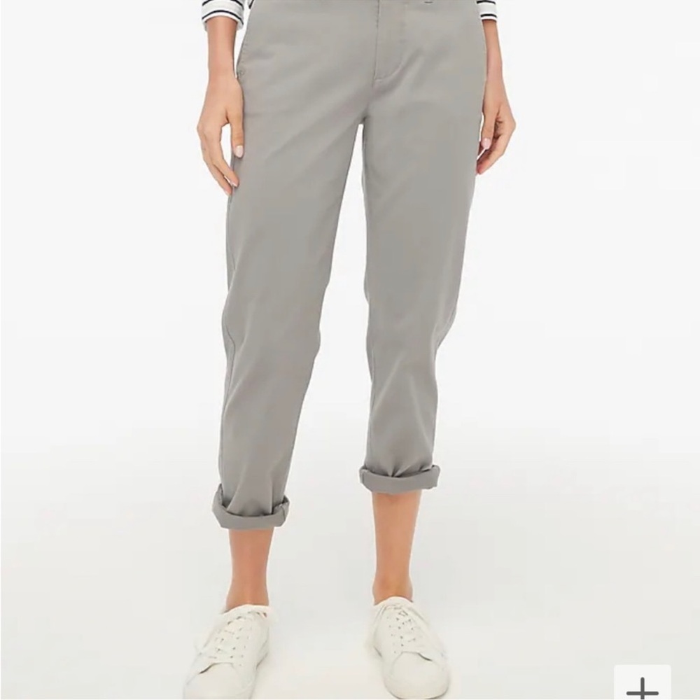 NWT: J. Crew High-Rise Girlfriend Chino in Light Gray
